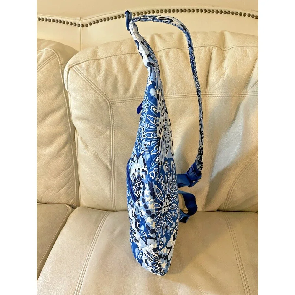 Vera Bradley Sling Back Pack Backpack Blue Paisley